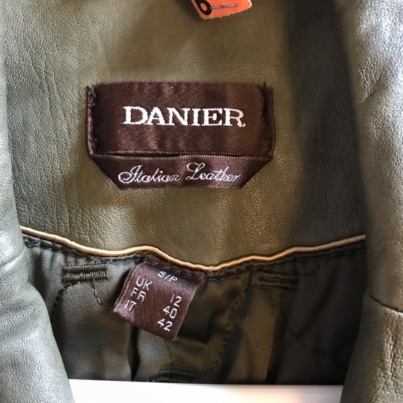 Vintage Danier Leather Jacket Peacoat - Picture 4 of 14
